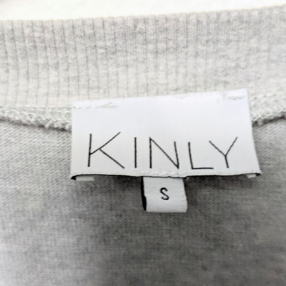 KINLY Mixed Media Balloon Sleeve Sweatshirt S - Picture 4 of 8